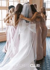 Polly | Sheath Column 3D Flower Light Pink Satin Long Bridesmaid Dress - Price #price_variant_lowest# - Light Pink - PromDressClub